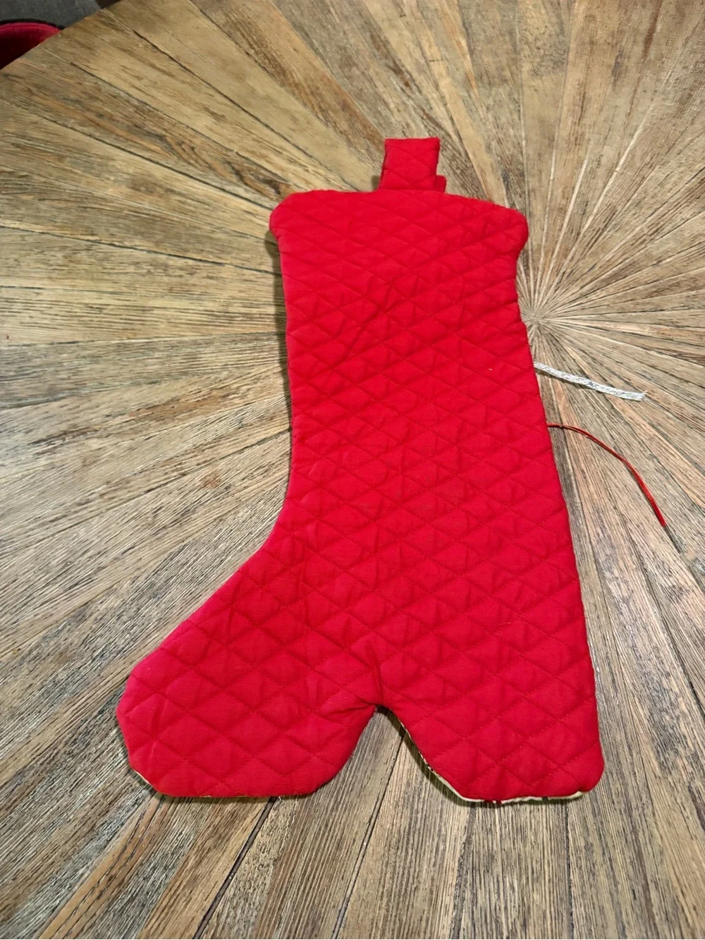 Christmas Stocking Michael Handmade Cowboy Boot Chili Pepper Quilted appliqué